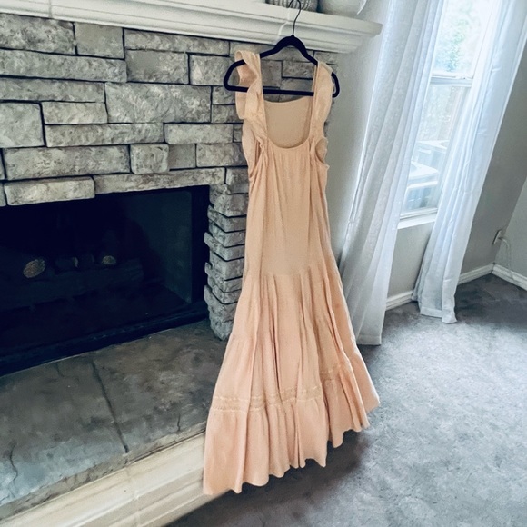 Free People Maxi Dress Size Small- Soft Peace Color Tiered Maxi Dress - Picture 6 of 13